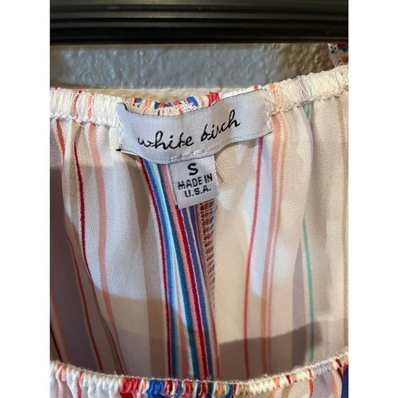 Striped tank top ruffle straps - Picture 3 of 4